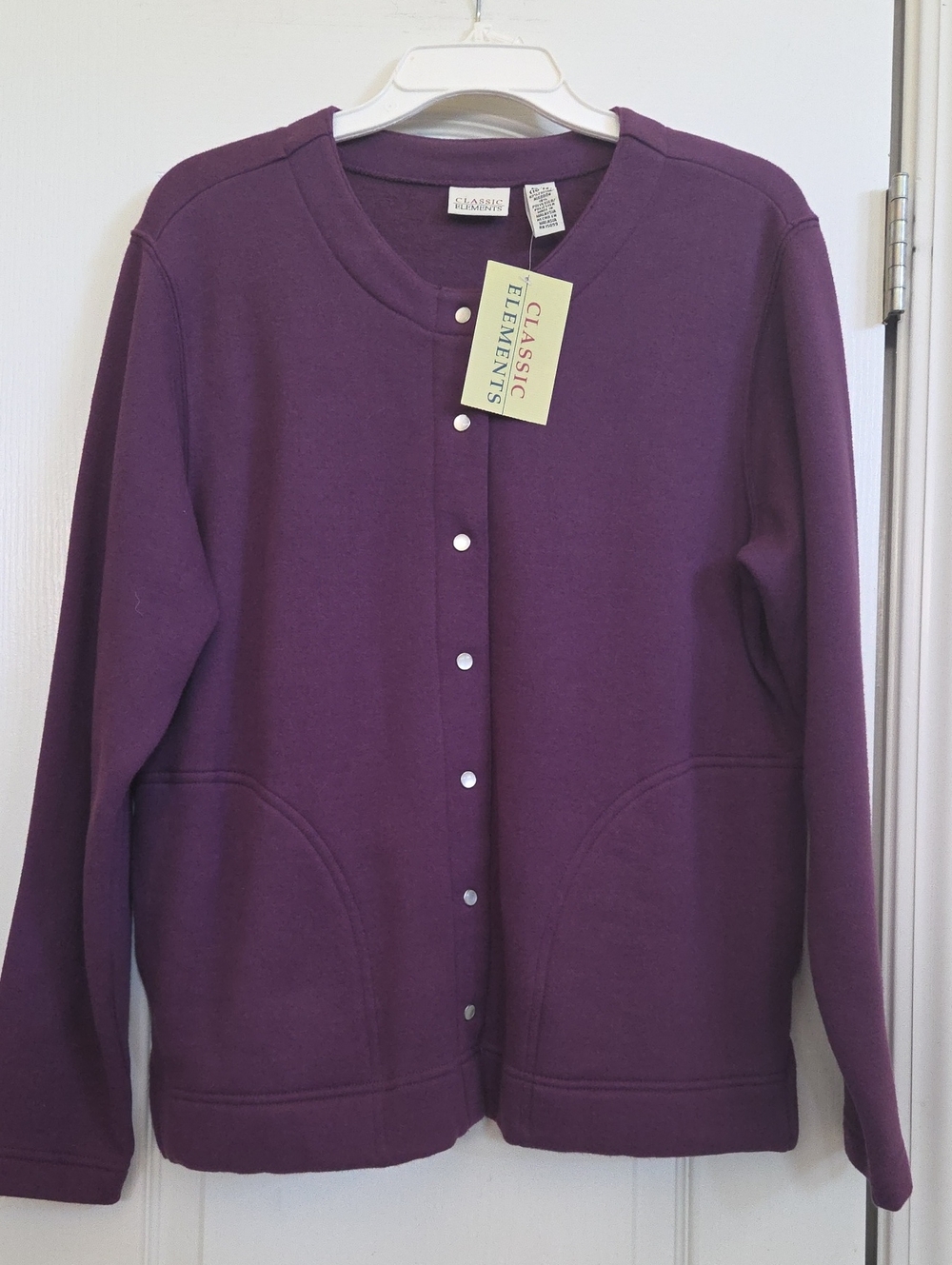 Vintage Sears Classic Elements Plum Cardigan! - Picture 1 of 7